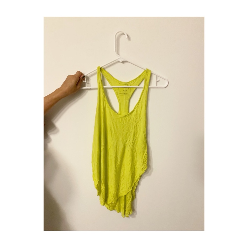 Free people high low yellow tank
